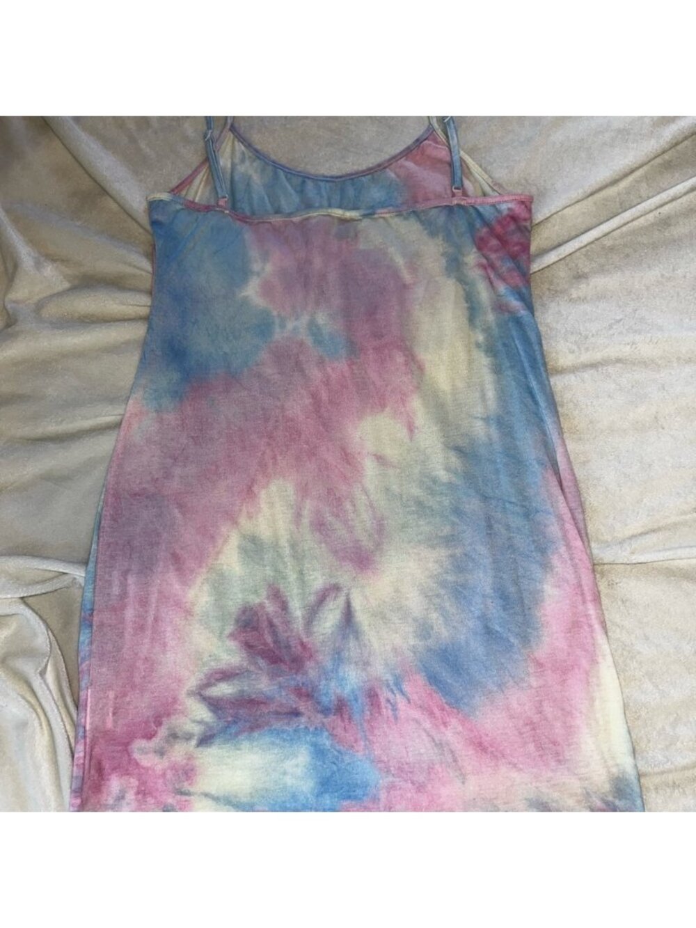 Long Tank Top/Mini Dress Cotton Candy Color Adjustable Straps - Picture 9 of 9